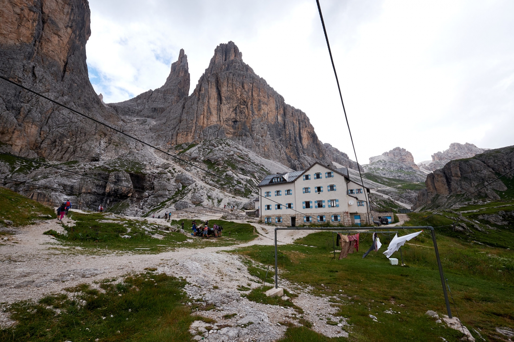 Vajolet Towers and Rifugio Vajolet